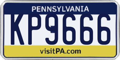 PA license plate KP9666