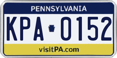 PA license plate KPA0152