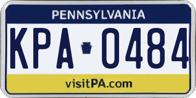 PA license plate KPA0484