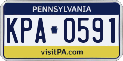 PA license plate KPA0591