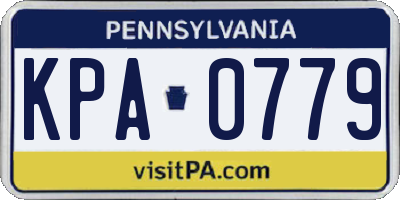 PA license plate KPA0779