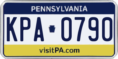 PA license plate KPA0790