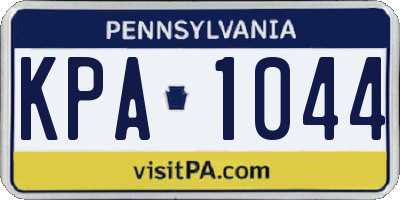 PA license plate KPA1044