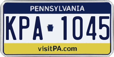 PA license plate KPA1045