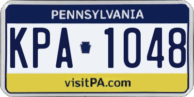 PA license plate KPA1048