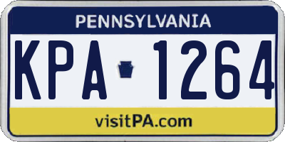 PA license plate KPA1264