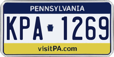PA license plate KPA1269