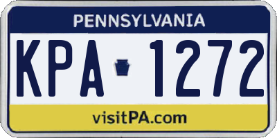 PA license plate KPA1272
