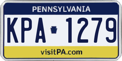 PA license plate KPA1279