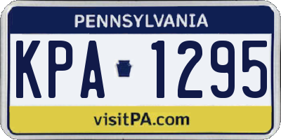 PA license plate KPA1295