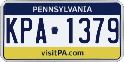 PA license plate KPA1379