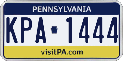 PA license plate KPA1444