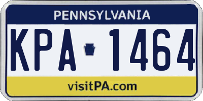 PA license plate KPA1464