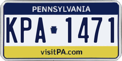 PA license plate KPA1471