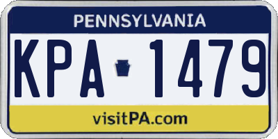 PA license plate KPA1479