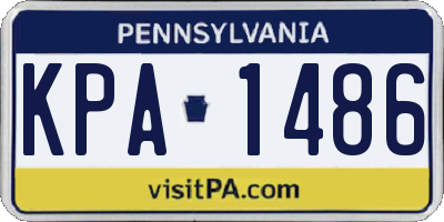 PA license plate KPA1486