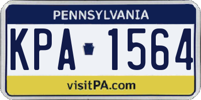PA license plate KPA1564