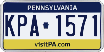 PA license plate KPA1571