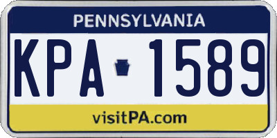 PA license plate KPA1589