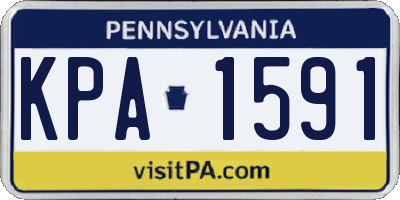 PA license plate KPA1591