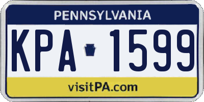 PA license plate KPA1599