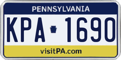 PA license plate KPA1690