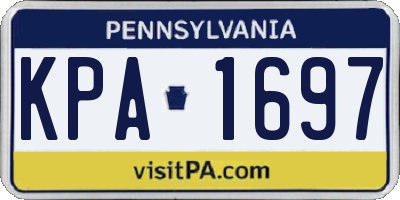 PA license plate KPA1697