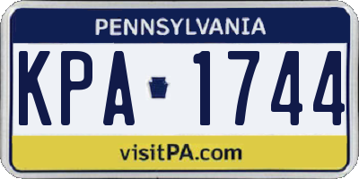 PA license plate KPA1744