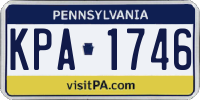 PA license plate KPA1746