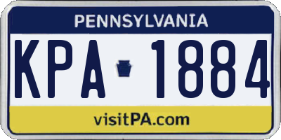 PA license plate KPA1884