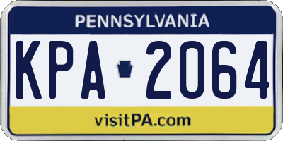 PA license plate KPA2064