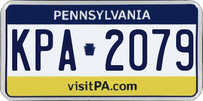 PA license plate KPA2079