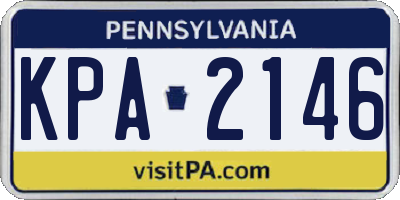 PA license plate KPA2146