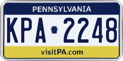 PA license plate KPA2248
