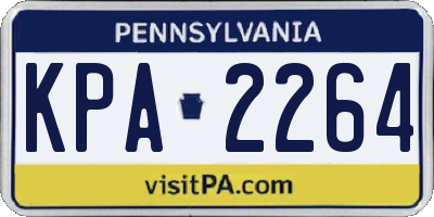 PA license plate KPA2264