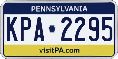 PA license plate KPA2295