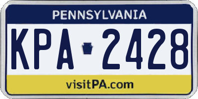 PA license plate KPA2428