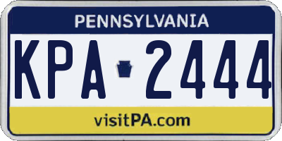 PA license plate KPA2444