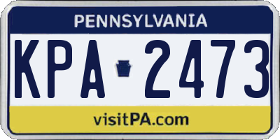 PA license plate KPA2473
