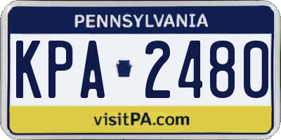 PA license plate KPA2480