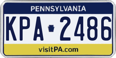 PA license plate KPA2486