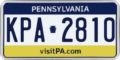 PA license plate KPA2810