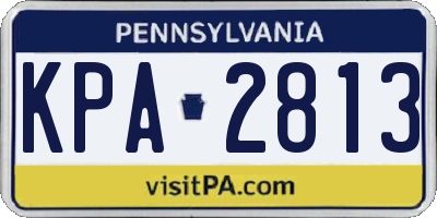 PA license plate KPA2813