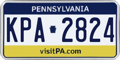 PA license plate KPA2824