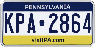 PA license plate KPA2864