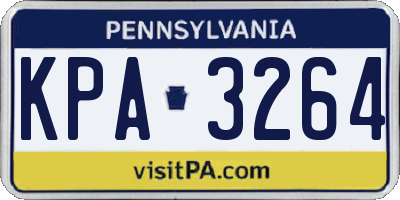 PA license plate KPA3264