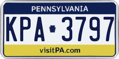 PA license plate KPA3797