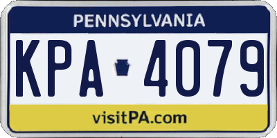 PA license plate KPA4079