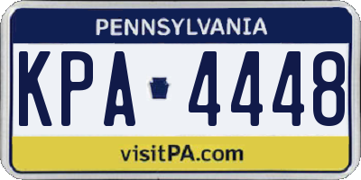 PA license plate KPA4448