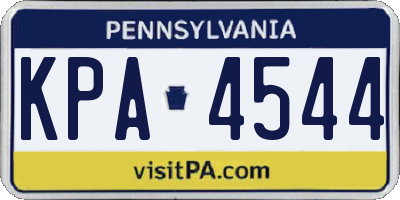 PA license plate KPA4544